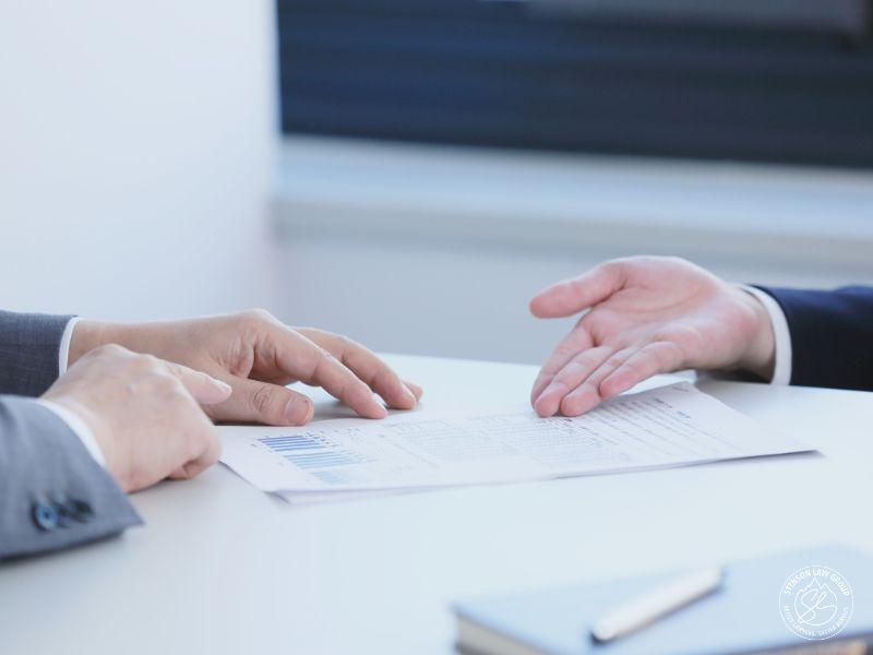Lawyer explaining legal options after a truck accident